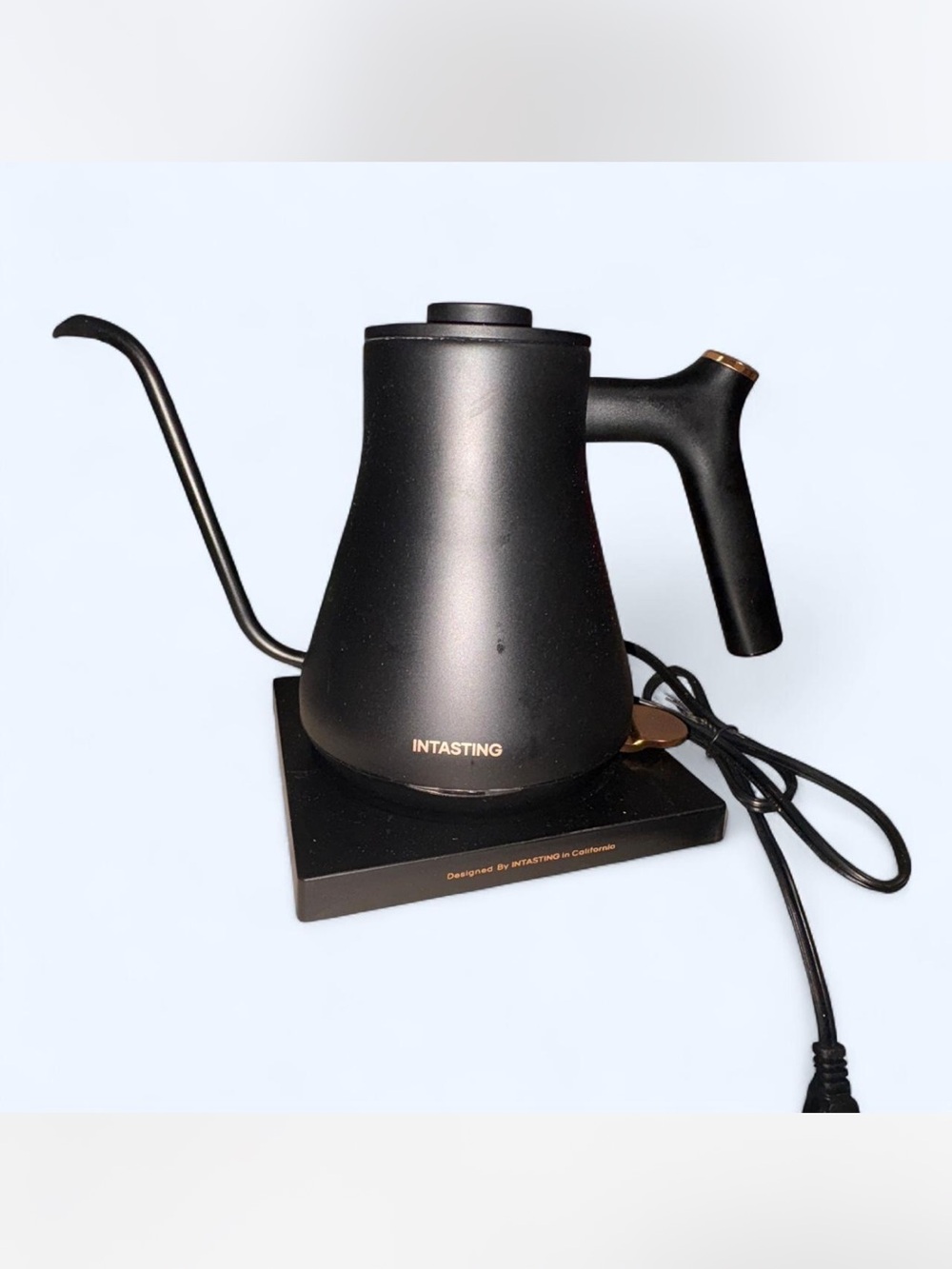 Black Electric Gooseneck Kettle for Precision Pouring